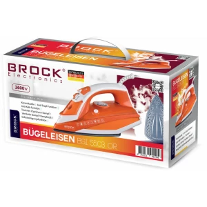 Iron BROCK BSI 5503 OR 2600W Ceramic soleplate, water tank (volume 320 ml), Continuous temperature control, Self-cleaning system for removing mineral