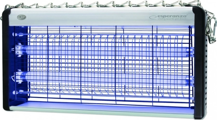 Insect Killer lamp Esperanza SWIFT EHQ007, power: 30 W (15Wx2),  Applicable area: 100m², Lamp type: UV-A lamp BL T8, voltage: 2500v, Cable length: 120 1