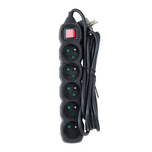 Prelungitor сг protectie Esperanza ELK216K, 5.0m, 5 sockets, switch ON/OFF, 16A, Black