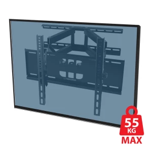 Esperanza TV-Wall Mount TITAN ERW012 for 26-70", Max load 55kg, Vesa 75x75-400x400mm, Distance of TV from wall: 110-465mm, Tilt adjustment up to 15°,