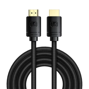 Cable HDMI M to HDMI M  2m  8K  Baseus Hight Definition, ver. 2.1,  8K/60Hz, 4K/120Hz, 3D, HDR, 48Gbps, gold-plated, CAKGQ-K01