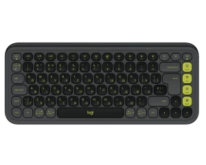 Клавиатура Logitech POP ICON, Беспроводное, Графит | Зеленый