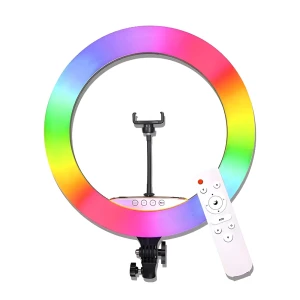 Selfie Ring RGB Light 22" MJ56 with Tripod 2.1m, Bag and Remote Control