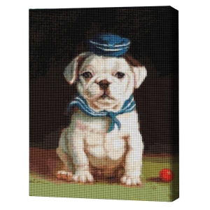Mozaic cu diamante 40*50 сm (fără cutie) – Bulldog, Lucia Heffernan