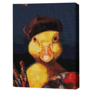 Mozaic cu diamante 40*50 сm (fără cutie) – Rățușca pictor, Lucia Heffernan
