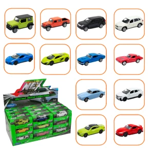 Mașini Metalice de Colecție 1:60 WELLY, 12 modele (24C)