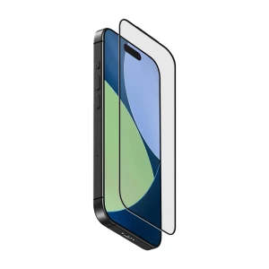 Uniq Glass Screen Protector for iPhone 17 Pro Max (2025) 6.9 Optix Xenon Clear Nanoceram, Black