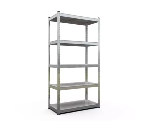 Raft metalic de depozitare Nex Budget 1800x700x300 mm, 5 rafturi metal, galvanizat