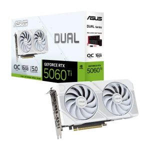 Placă Video ASUS DUAL-RTX5060TI-O16G-WHITE, 16GB GDDR7 128bit