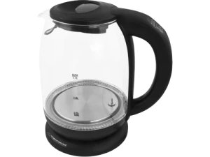 Kettle Esperanza LOIRE EKK027  Glass Black with LED light and temperature controller, 2200W, 1,7l, The kettle will heat the water up to 60°C, 70°C, 80