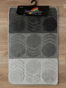 SET COVORASE GRI DE BAIE BANYOLIN SILVER 2 PIESE 50×80 CM  (023599)