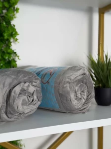 CEARSAF CU ELASTIC DIN VELUR, GRI DESCHIS, 160X200CM (10MS1-16-PR2)