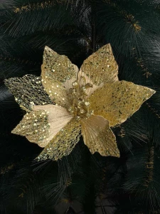 FLOARE DECORATIVA AURIE CU SCLIPICI, 27CM (CP-24-030)