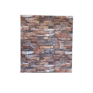 TAPET AUTOADEZIV, IMITAȚIE CĂRĂMIDĂ, MARO ÎNCHIS, 70X77CM