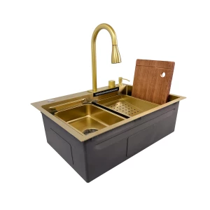 Chiuveta handmade SanDonna HD6850 Auriu