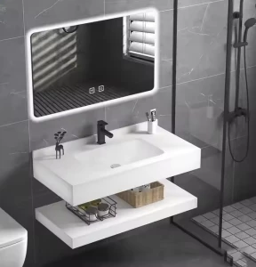 Set mobilier baie din piatra sinterizata 1009A (60cm)