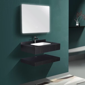 Set mobilier baie din piatra sinterizata 1009N (100cm)