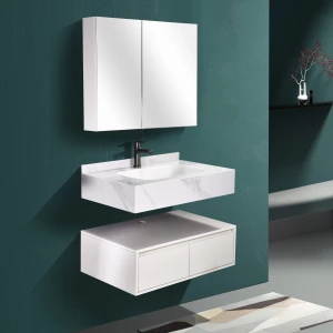 Set mobilier baie din piatra sinterizata 1016A (60cm)