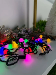 ГИРЛЯНДА С ЦВЕТНЫМИ ШАРИКАМИ, 28 СВЕТОДИОДОВ, 5М  (CP-24-115)