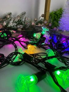 ГИРЛЯНДА С ЦВЕТНЫМИ ЦВЕТАМИ, 28 СВЕТОДИОДОВ, 5М (CP-24-115)