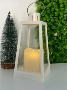 ДЕКОРАТИВНЫЙ ФОНАРЬ LED БЕЛЫЙ – 11×22 СМ (CP-24-097)