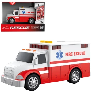 1:32 Mașină "Ambulanță" cu fricțiune (lumini /sunete)