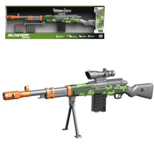 Armă „Accurate” cu 12 gloanțe moi; 5 cartușe; ochelari; suport