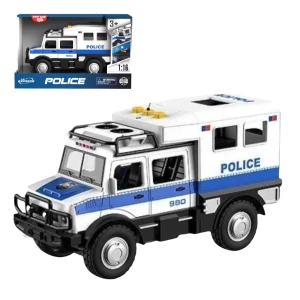 1:16 Jeep de poliție cu inerție (lumini /sunete / ușile se deschid)