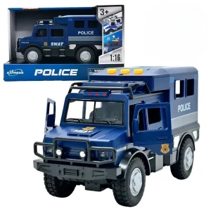 1:16 Jeep de poliție cu inerție (lumini /sunete / ușile se deschid)