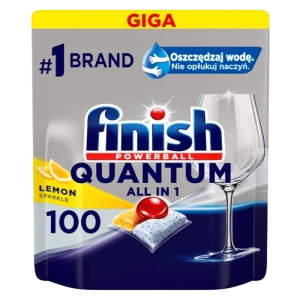 Tablete pentru mașina de spălat vase Finish Quantum Lemon, 100 buc
