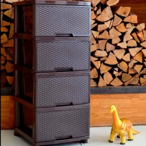 COMOD DIN PLASTIC CU 4 SERTARE – MODEL ROTANG MARO (123094)