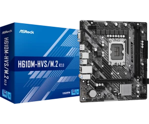 Материнская плата ASRock H610M-HVS/M.2 R2.0, LGA1700, Intel H610, Micro-ATX