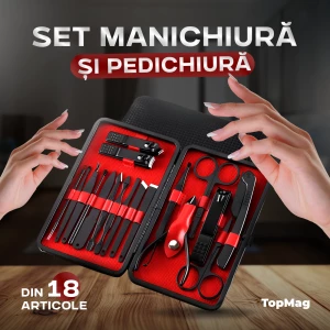 Set manichiură și pedichiură din 18 articole
