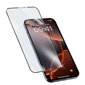 Защитное стекло Cellularline Impact Glass Capsule - iPhone 16 Pro Max, Чёрный
