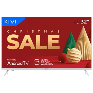 32" LED SMART Телевизор KIVI 32H760QW, 1366x768 HD, Android TV, Белый
