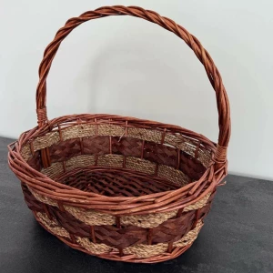 COS OVAL CAFENIU DECORATIV NUIELE CU TOARTA 38x32 CM