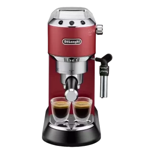 Cafetiera manuala DeLonghi Dedica Pump Espresso, 1300W, Roșu