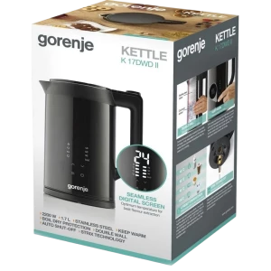 Fierbător electric Gorenje K17DWDII, Negru