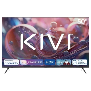 50" LED SMART Телевизор KIVI 50U760QB, 3840x2160 4K UHD, Android TV, Чёрный
