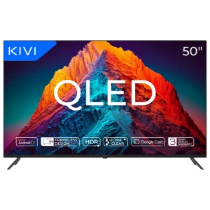 50" QLED SMART Телевизор KIVI 50U770QB, 3840x2160 4K UHD, Android TV, Чёрный