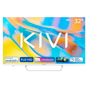 32" LED SMART Телевизор KIVI 32F760QW, 1920x1080 FHD, Android TV, Белый