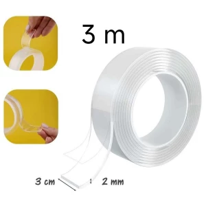 BANDA DIN SILICON TRANSPARENT DUBLU ADEZIV IVY GRIP 3 M