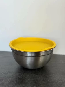 BOL DIN OTEL INOXIDABIL CU CAPAC DE CULOARE GALBEN (1022-3)