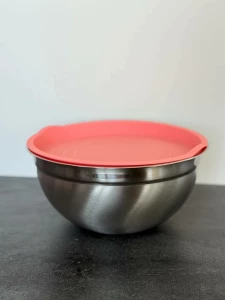 BOL DIN OTEL INOXIDABIL CU CAPAC DE CULOARE ROZ (1022-5)