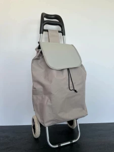 CARUT PENTRU CUMPARATURI CU SAC TEXTIL IN CULAREA BEJ