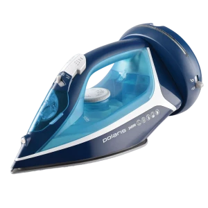 Утюг Polaris PIR 2444K, 2400Вт, Синий/Белый