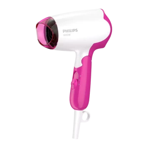 Uscător de păr compact Philips DryCare Essential BHD003/00, 1400 W, Alb | Roz