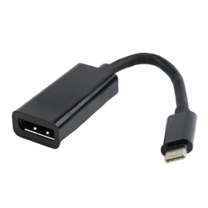 Видеоадаптер Cablexpert A-CM-DPF-01, Type-C - DisplayPort (F), 0,15м, Чёрный