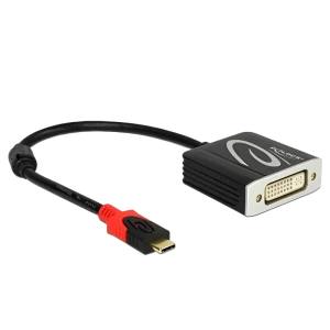 Видеоадаптер APC Electronic APC-631003, Type-C - DVI-D (F), 0,1м, Чёрный