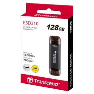 SSD portabil extern Transcend ESD310C, 128 GB, Negru (TS128GESD310C)